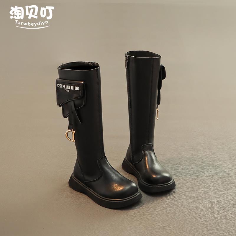 Giày Bốt Martin Da Cổ Cao Thời Trang Thu Đông 2022 Cho Bé Gái