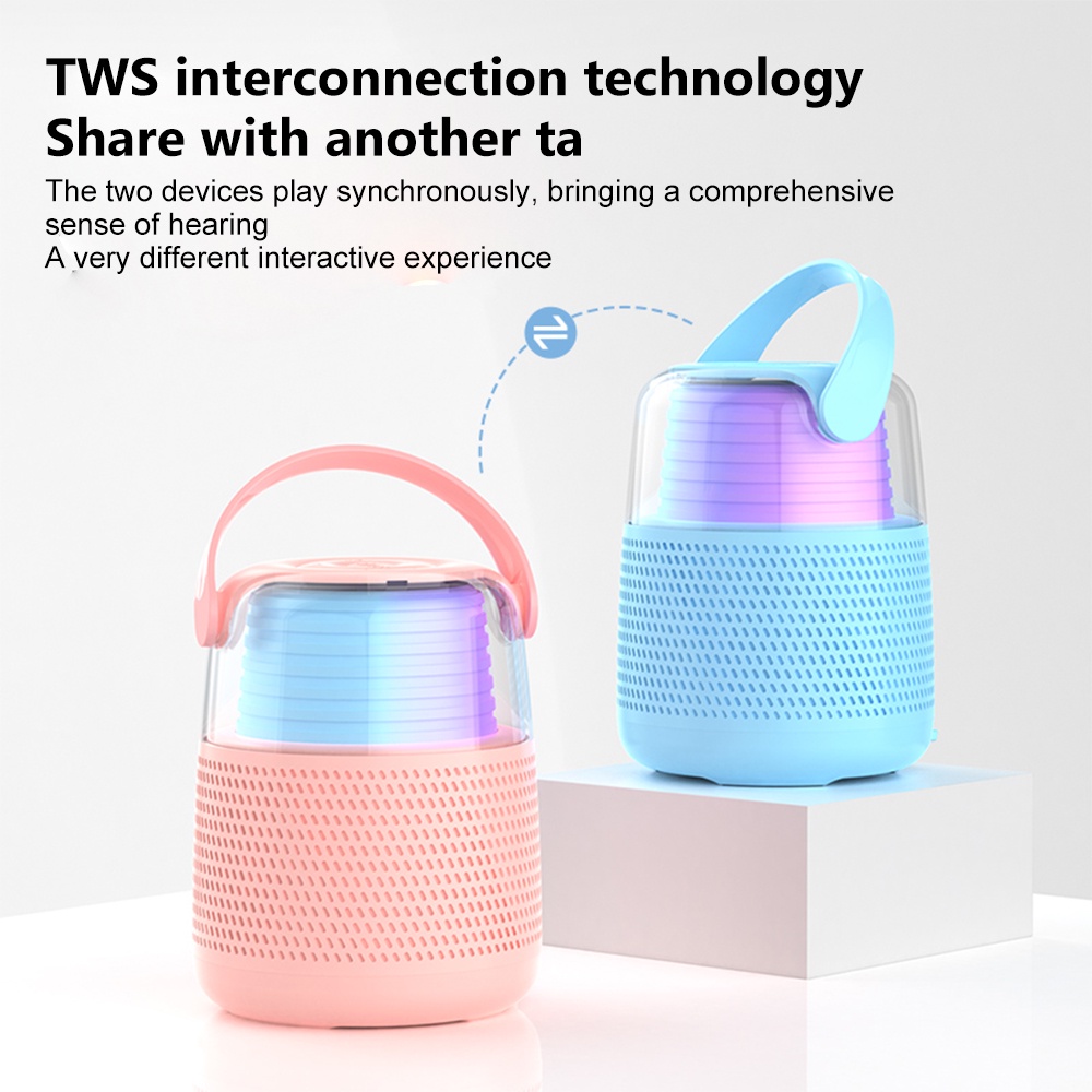 VIRWIR Loa BLUETOOTH Không Dây Tích Hợp Mic Hát Karaoke