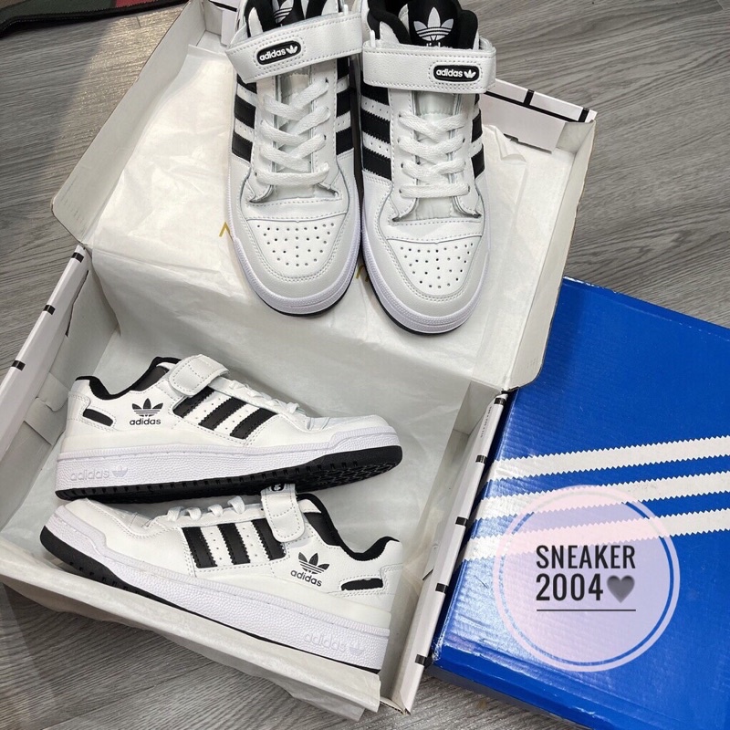 Giày Thể Thao Adidas Forum 84 Low Nam Nữ Phối Màu Đen Trắng Bản Trung