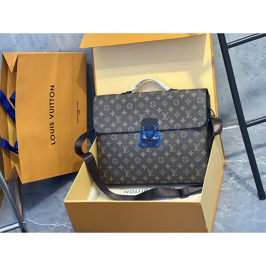 Túi cặp LV M20835 S LOCK BRIEFCASE Size : 39cm fullbox, khóa nam châm sang, thanh lịch