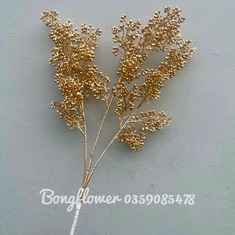 Cành đào đông vàng nhũ trang trí cắm điểm siêu đẹp