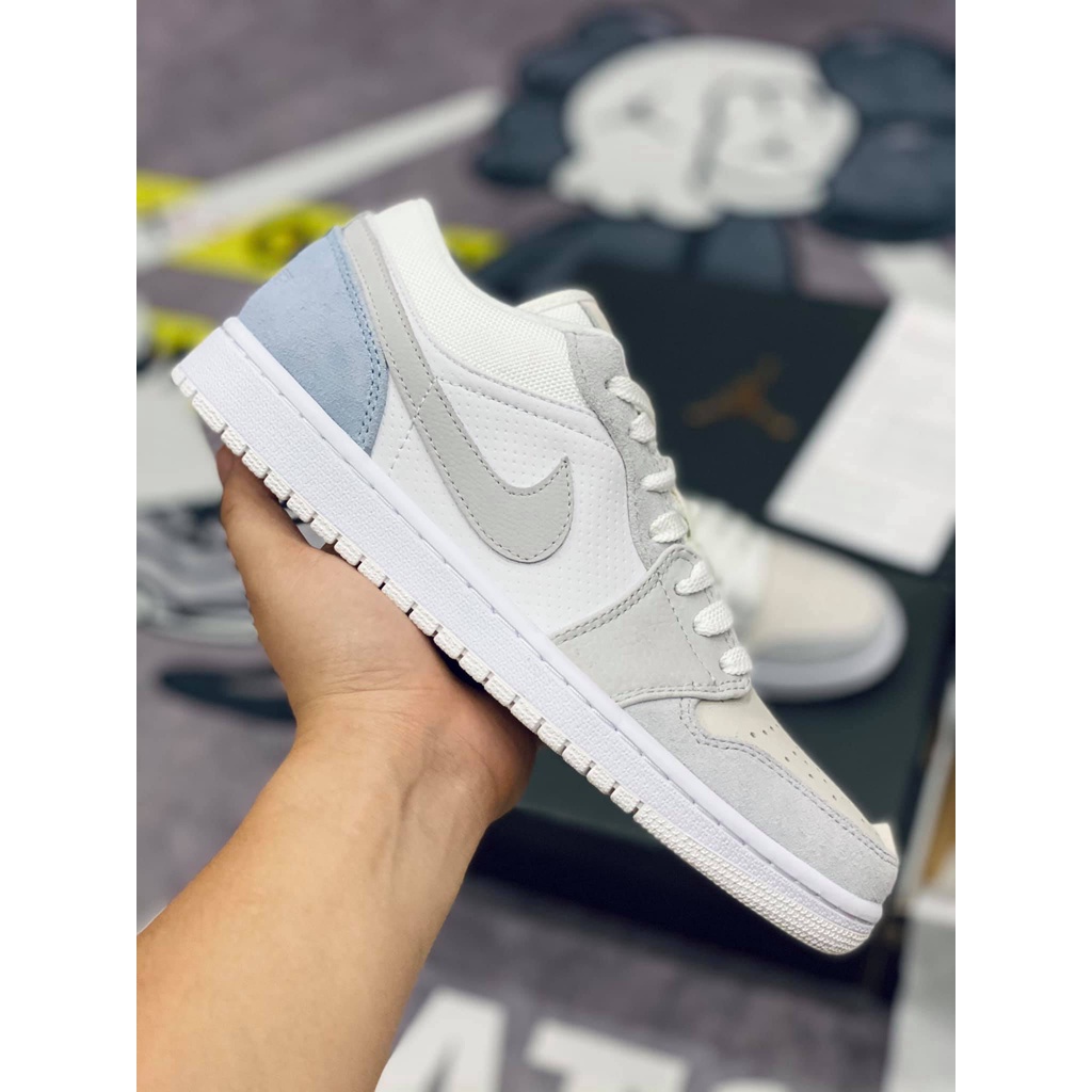 Giày jordan 1 low paris, jodan cổ thấp xám xanh chuẩn S.C Full size, hỗ trợ đổi trả D345 Mina Sneakers