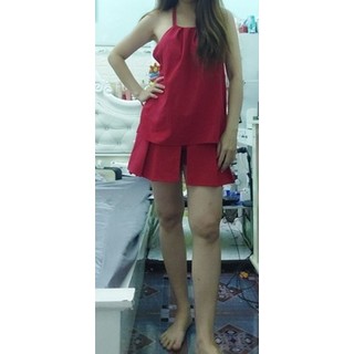 Thanh lý set yếm đỏ đẹp có mút ngực