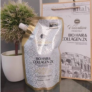 Hấp tóc tái sinh valention bio hair collagen 2x 500ml