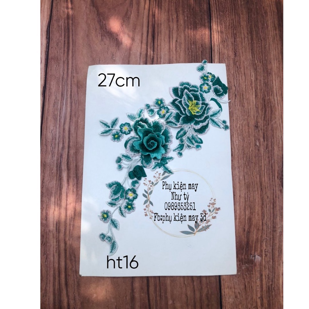 Hoa thêu quảng châu mềm mại 27cm