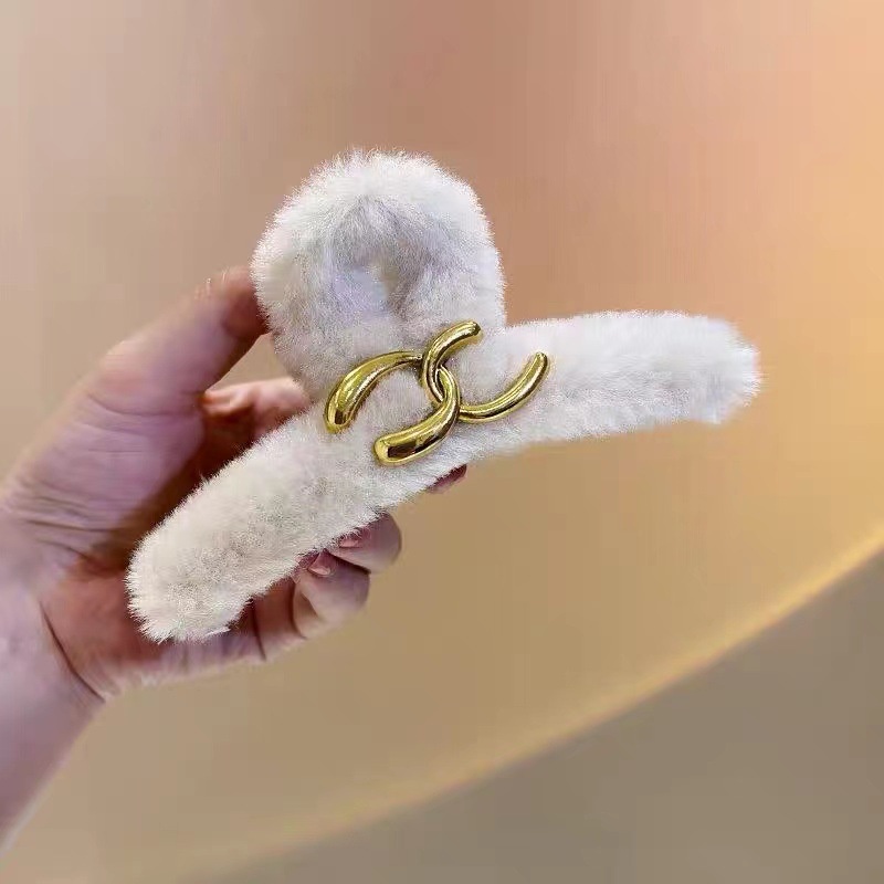 Kẹp Tóc Hình Cá Mập Phủ Lông Phong Cách Hàn Quốc Thời Trang Thu Đông Mới Cho Nữ