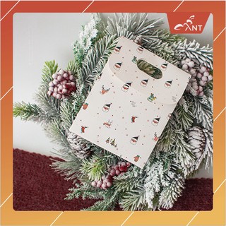 Túi giấy xách tay đựng quà giáng sinh có nắp - túi màu trắng noel