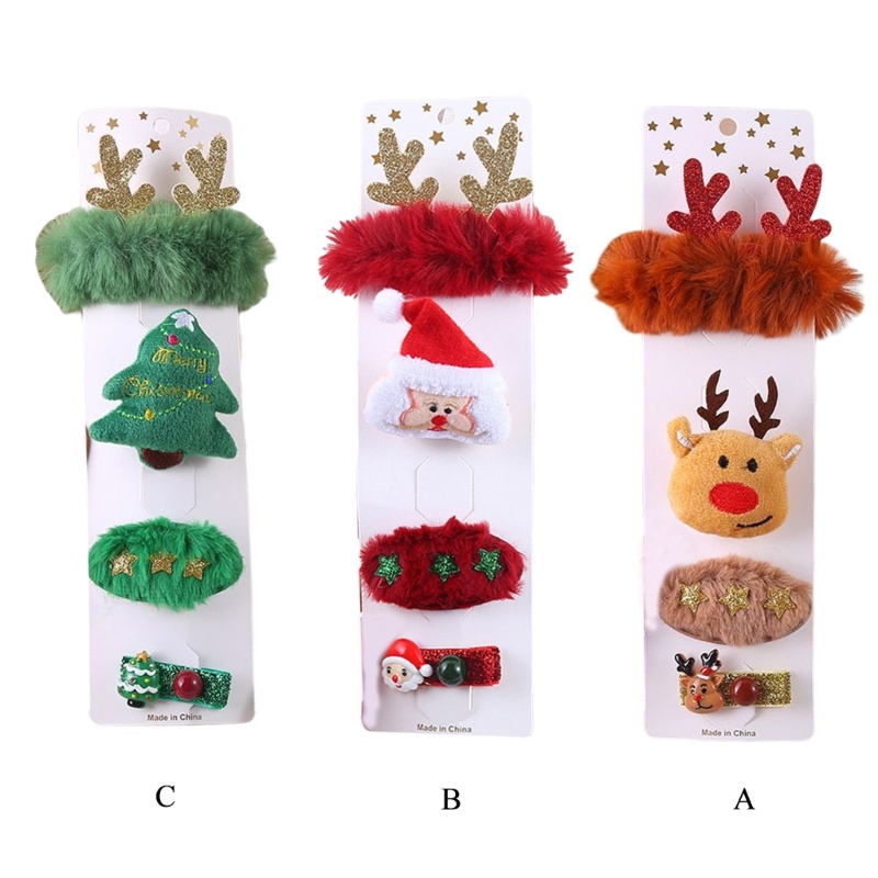 Set 4 Kẹp Tóc Phong Cách Giáng Sinh Đáng Yêu