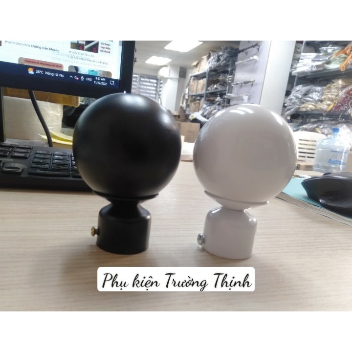Đầu chụp tròn cho thanh rèm phi 28