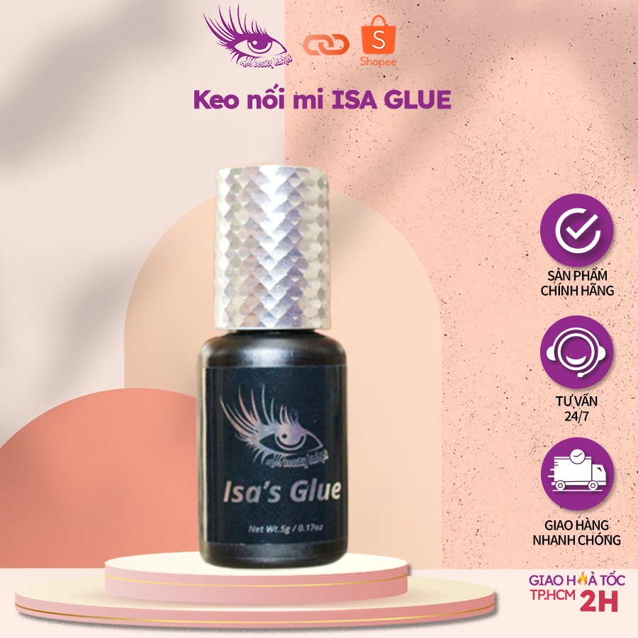 Keo nối mi Isa's Glue - Khô nhanh 1-2s siêu bền Hoa Beauty Lashes