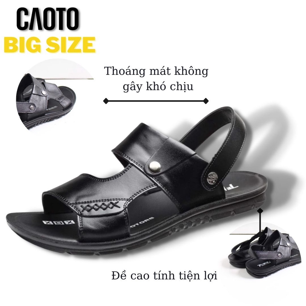 Sandal Nam Amber Big Size Quai Da Chống Thấm Nước - Giày Sandal Nam Big Size 45 46 47 48