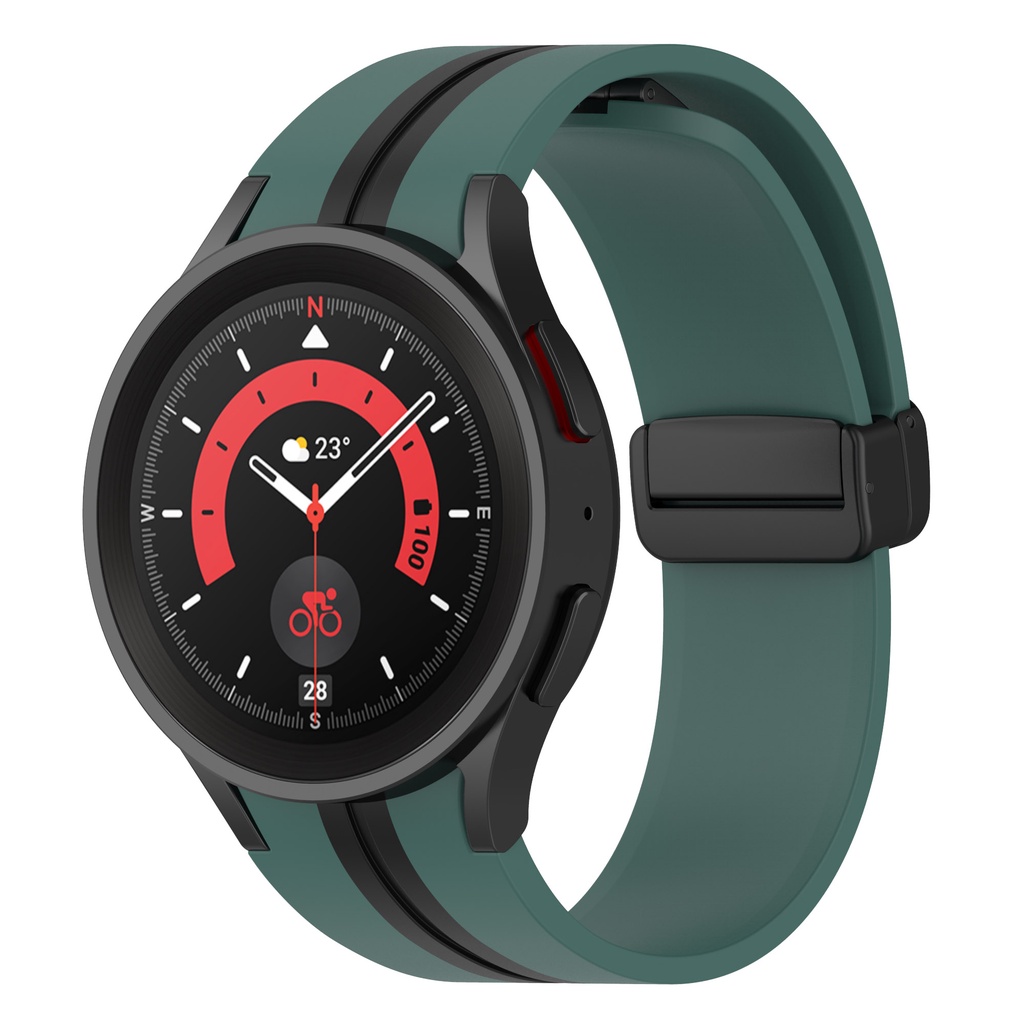 Dây Đeo Silicone Khóa Nam Châm Cho Đồng Hồ Thông Minh Samsung Galaxy Watch 5 / 4 44mm 40mm / Watch5 Pro 4 Classic 42 46mm