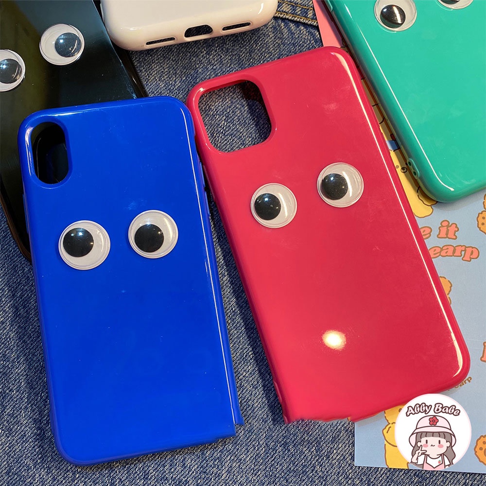 Ốp Điện Thoại TPU Mềm Bóng Mắt To 3D Vui Nhộn Cho IPhone 14 Pro Max 11 7Plus 13 12 11 Pro Max X XS