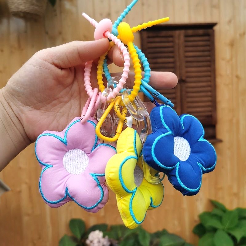 Móc Khóa Hình Bông Hoa Nhiều Màu Sắc Dễ Thương