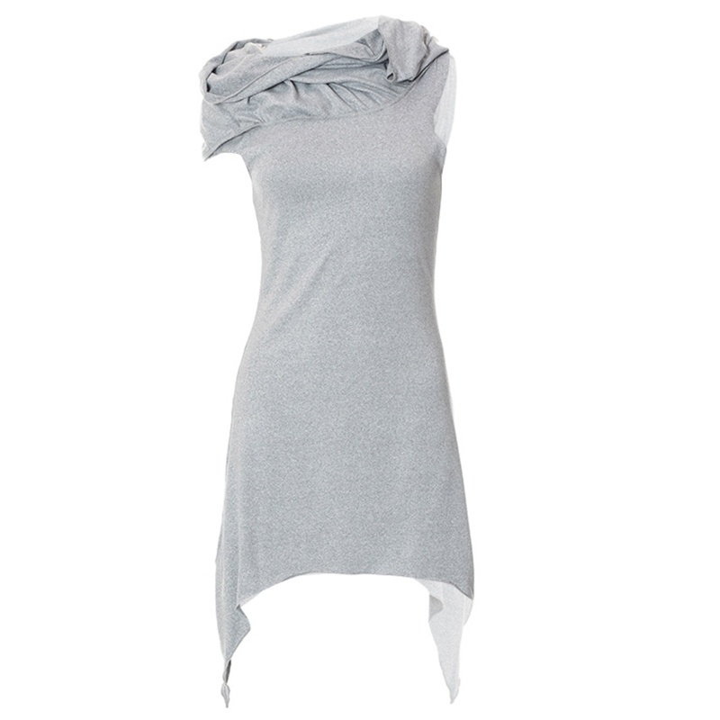 Đầm Mini Nữ Cổ Lọ Nhấn Eo Cao In Hoa Thời Trang