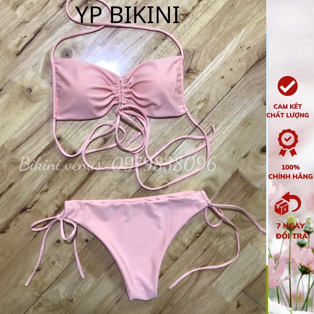BIKINI 2 mảnh che ngực hở lưng dây dài quấn đủ màu sexy