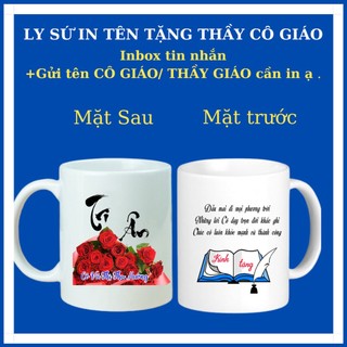 Ly sứ, cốc sứ in yêu cầu tặng thầy cô 20/11-quà tặng, quà lưu niệm ngày nhà giáo việt nam