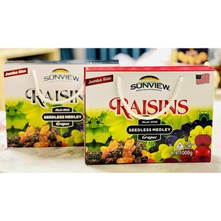 Nho khô mỹ sunview raisins hộp 1kg - 425g