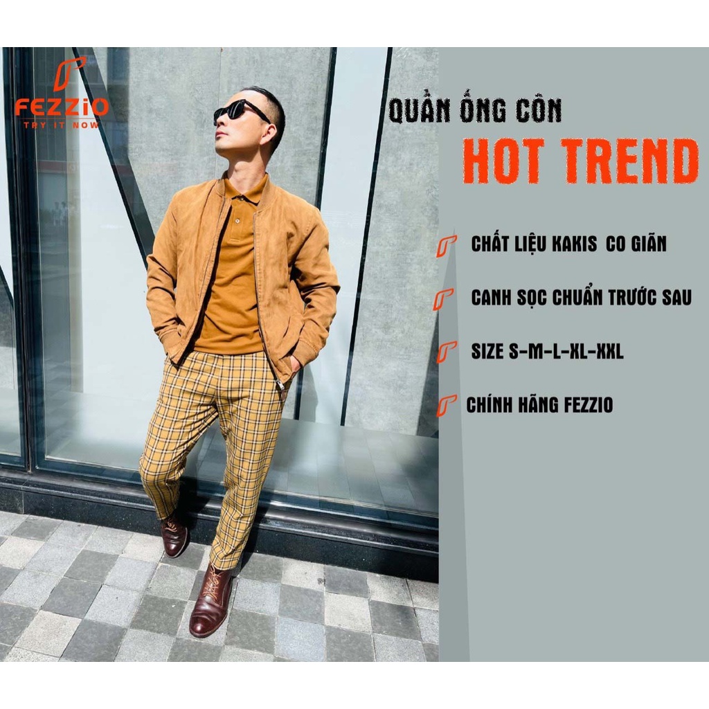 QUẦN DÀI KAKI ỐNG CÔN CO GIÃN MỀM CHÍNH HÃNG FEZZIO