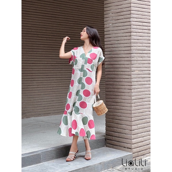 Đầm linen hoạ tiết - Thiết kế từ 𝐋𝐢𝐚𝐥𝐢𝐥𝐢