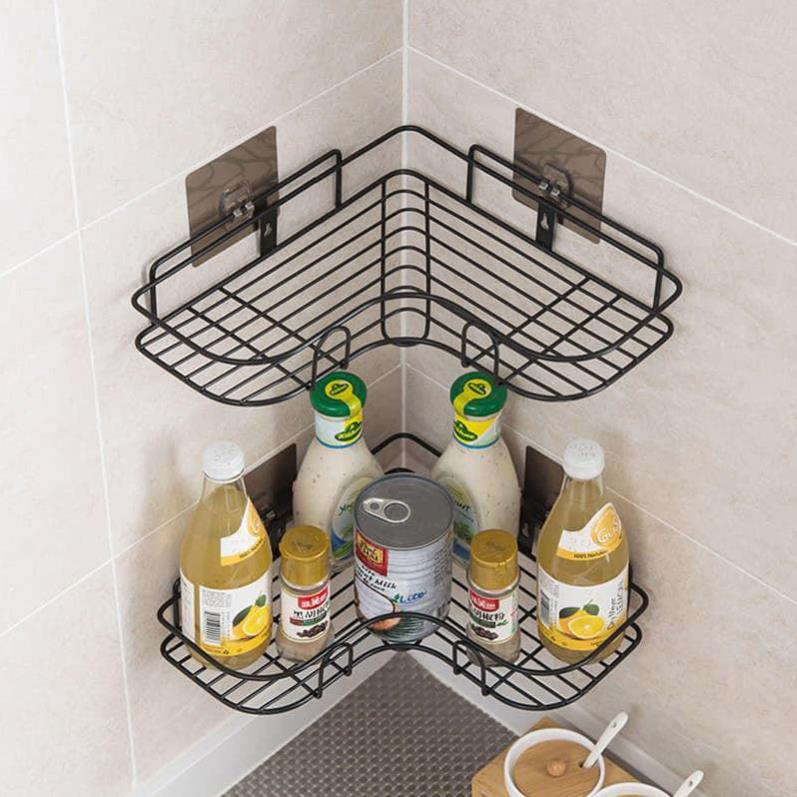 Kệ Góc Sắt Đen Dán Cường Lực Cực Chắc Chắn shop sỉ