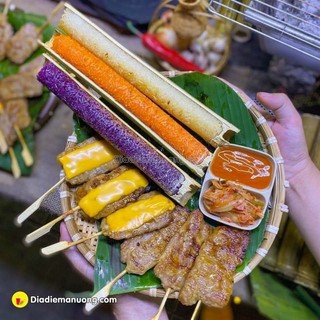 Set cơm lam ngũ sắc