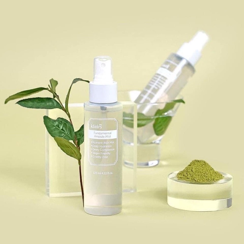 Xịt khoáng nuôi dưỡng làn da căng sáng bóng Klairs Fundamental Ampule Mist