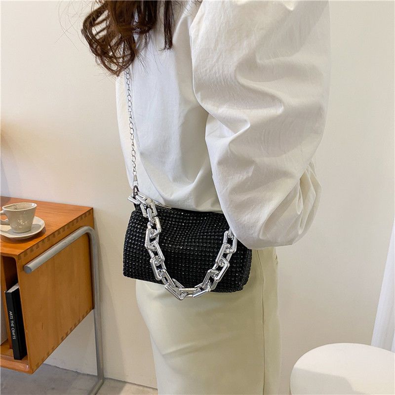 Mischa Túi Xách Đeo Chéo Một Bên Vai Đính Đá Kim Cương Toàn Diện Thời Trang Dễ Phối Đồ