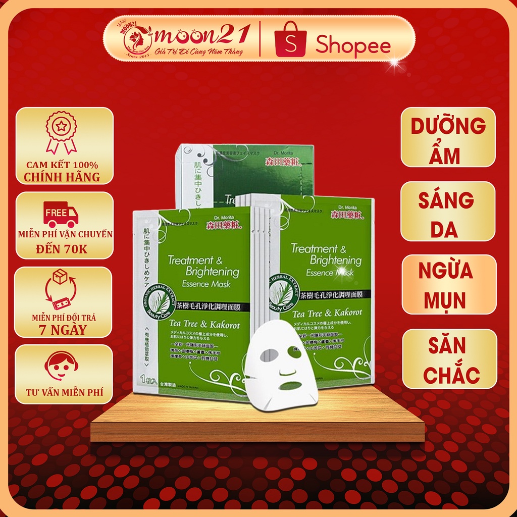 Mặt nạ giấy Dr.Morita dưỡng ẩm ngừa mụn phục hồi da mụn Dr.Morita Tea Tree & Licorice Pore Refining Facial