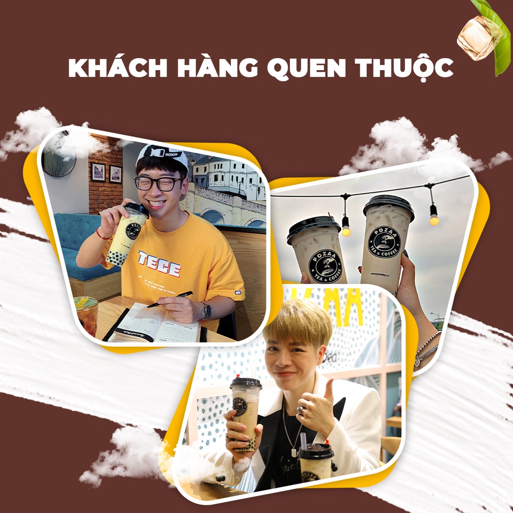 Set trà sữa POZAA tự pha vị socola thơm ngon đậm đà dễ làm thành phẩm 20 ly