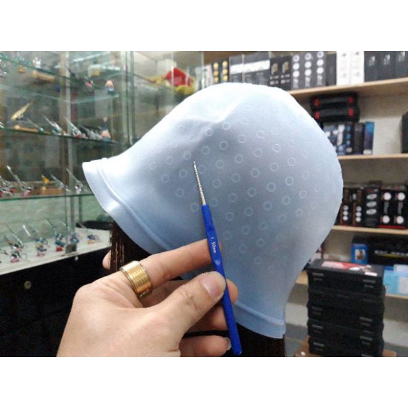 Nón Móc Light Cao Su Loại Tốt Dùng Bền, Mũ Móc Highlight Nhuộm Tóc Silicon Cho Salon.