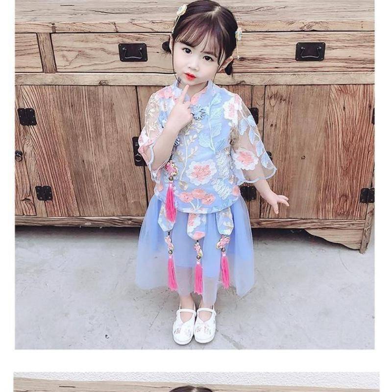 Bộ Hán Phục Phong Cách Trung Hoa Mới 2022 Cho Bé Gái