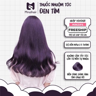 Thuốc Nhuộm Tóc Màu Đen Tím | Lên Từ Nền Đen | Không Tẩy Tóc - Minzihair