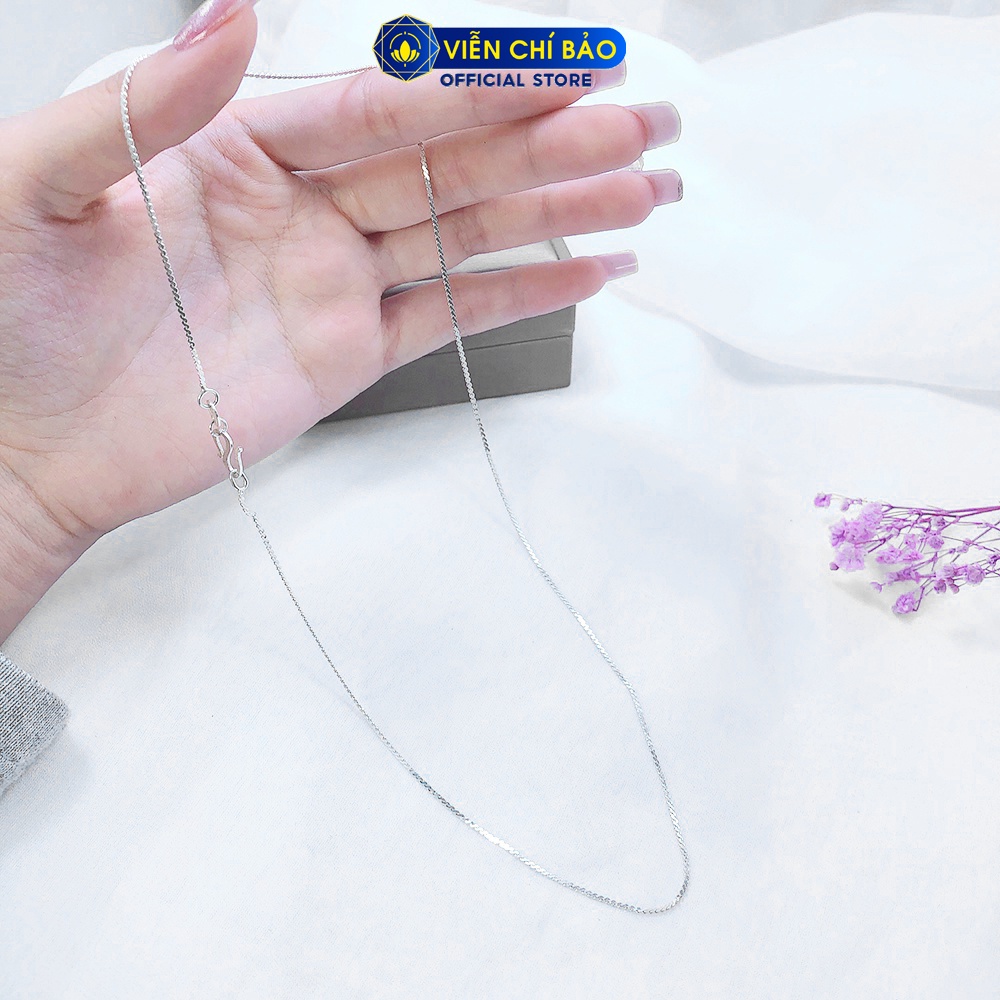 Dây chuyền bạc nữ xoắn móc chữ S chất liệu bạc S925 thời trang phụ kiện trang sức nữ Viễn Chí Bảo D400145