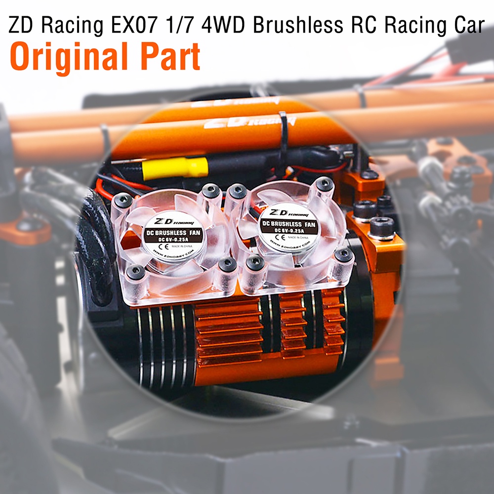 ZD Racing RC Heatsink+High Speed Cooling Fan for Hobbywing 4268 4274 4092 1/10 RC Motors