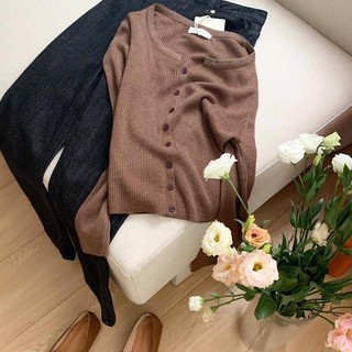 Áo len tăm mềm cúc pastel