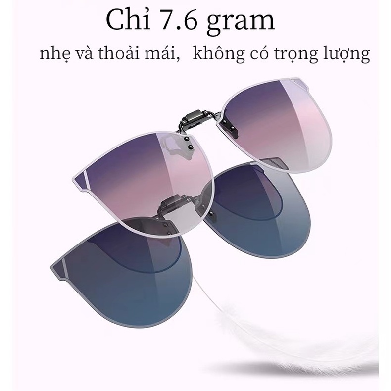 Tròng kính kẹp phân cực thời trang,Kính râm cận UV400 mang khi lái xe ban ngày và ban đêm sành điệu cho nam / nữ