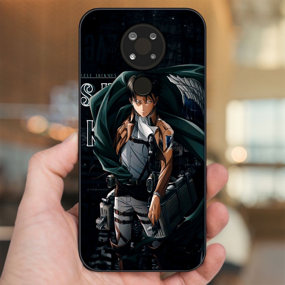 Ốp lưng Nokia 3.4 viền đen in hình Levi Ackerman Attack On Titan
