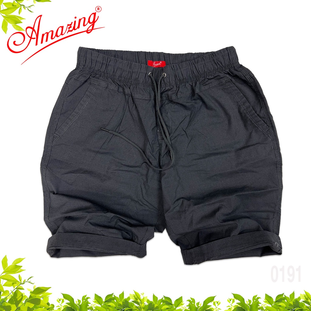 Short caro nhỏ lưng thun Amazing, quần nam lửng, dáng thể thao năng động, bigsize