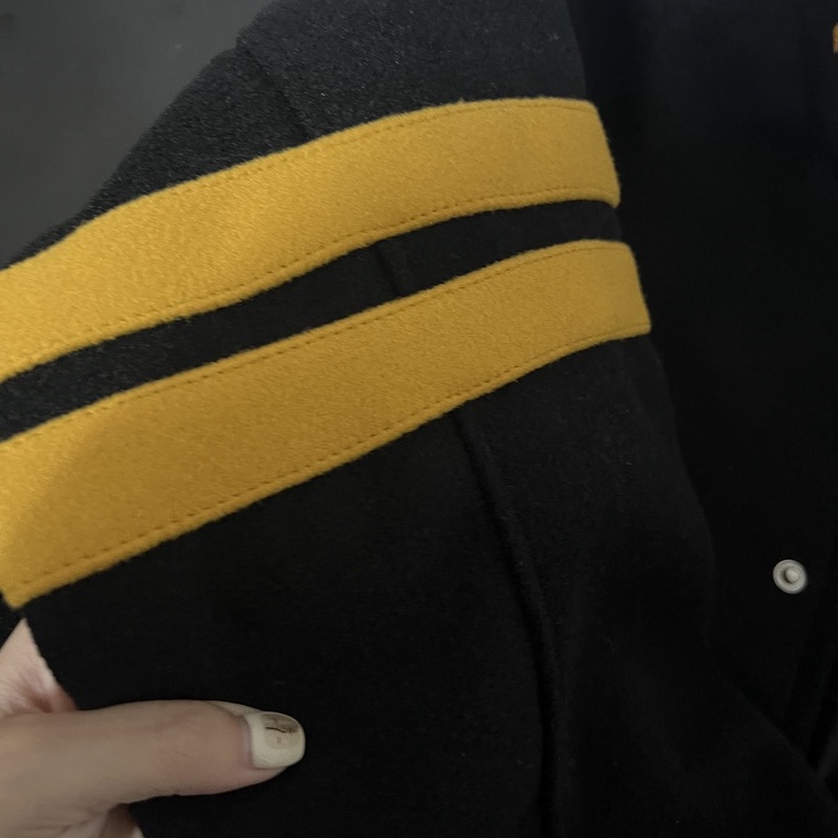 Áo khoác bomber nam kiểu varsity jacket 2 lớp LB 93 chất dạ ép Mophus MB011