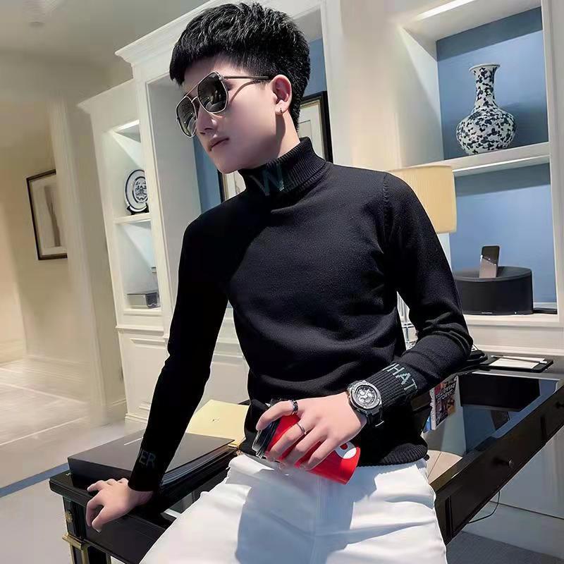 Áo Sweater Dệt Kim Tay Dài Cổ Tròn Thời Trang Thu Đông Cho Nam Giới