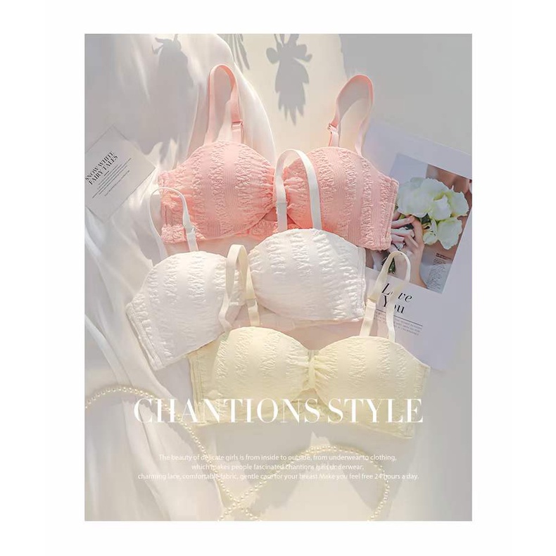 Áo lót vải cotton Không Gọng Thép Sưu Tập Ngực Nhỏ Cho Nữ