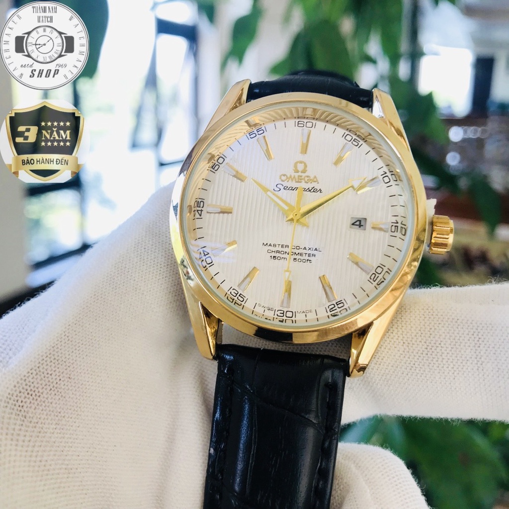 Đồng hồ Nam OMG01 Dây da cao cấp, Mặt Sapphire chống xước, chống nước thẻ bảo hành 36 tháng