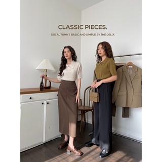 6825 ÁO LEN CỔ POLO 3 CÚC SỌC DỌC