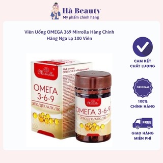Viên uống omega 369 mirrolla hàng chính hãng nga lọ 100 viên