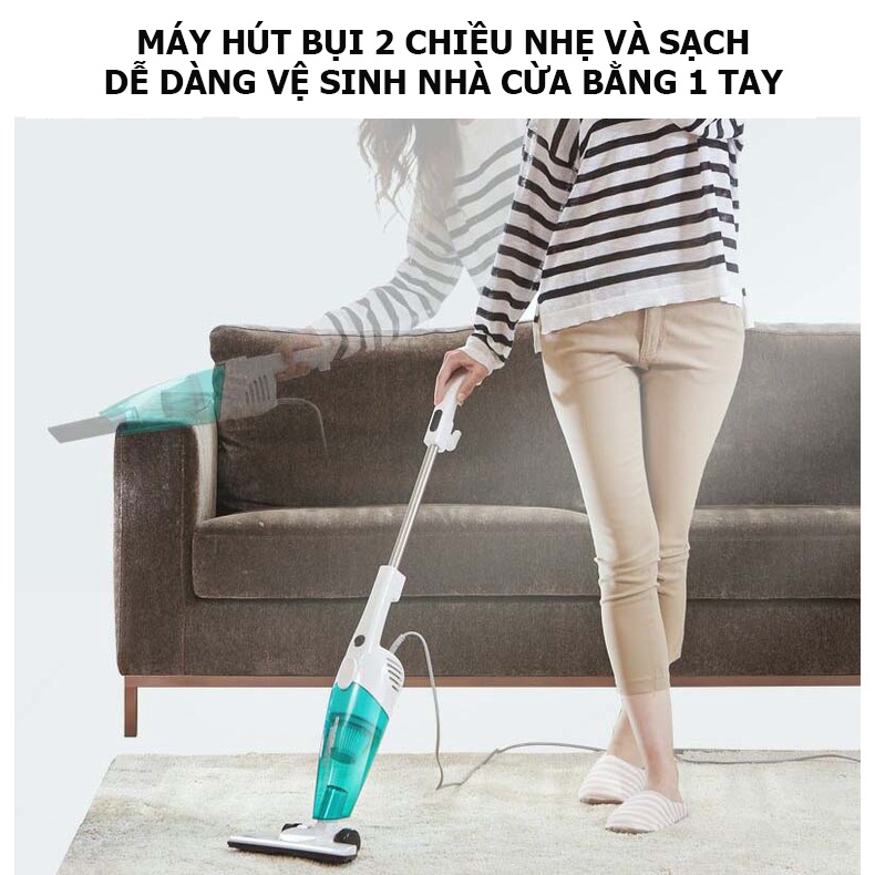 Máy hút bụi cầm tay Deerma DX118C cao cấp Tặng kèm 3 đầu hút đa năng bảo hành chính hãng