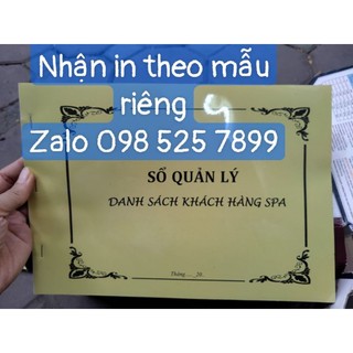 Sổ quản lý danh sách khách hàng spa quyển nhỏ A5