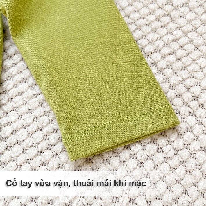 Áo Giữ Nhiệt Trẻ Em, Áo Thun Dài Tay Cổ Lọ phong cách Hàn Quốc ấm áp xinh xắn dành cho trai & bé gái