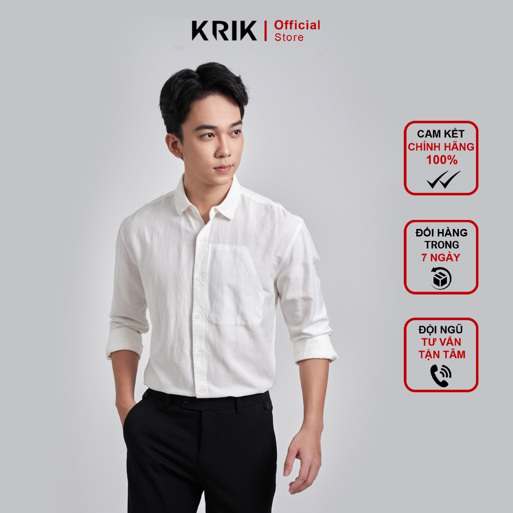 Áo Sơ Mi Nam Local Brand KRIK Form Regular Rộng Thoáng, Không Quá Ôm Sm0275