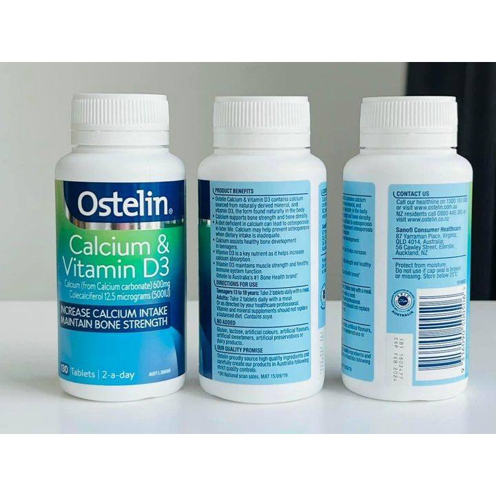 Canxi Osterlin and Vitamin D3 của Úc 130 viên cho người lớn và mẹ bầu